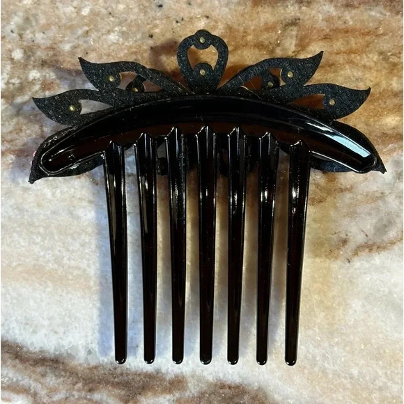 Rainbow Floral Crystal Rhinestone Hair Comb Large Size - Picture 3 of 3